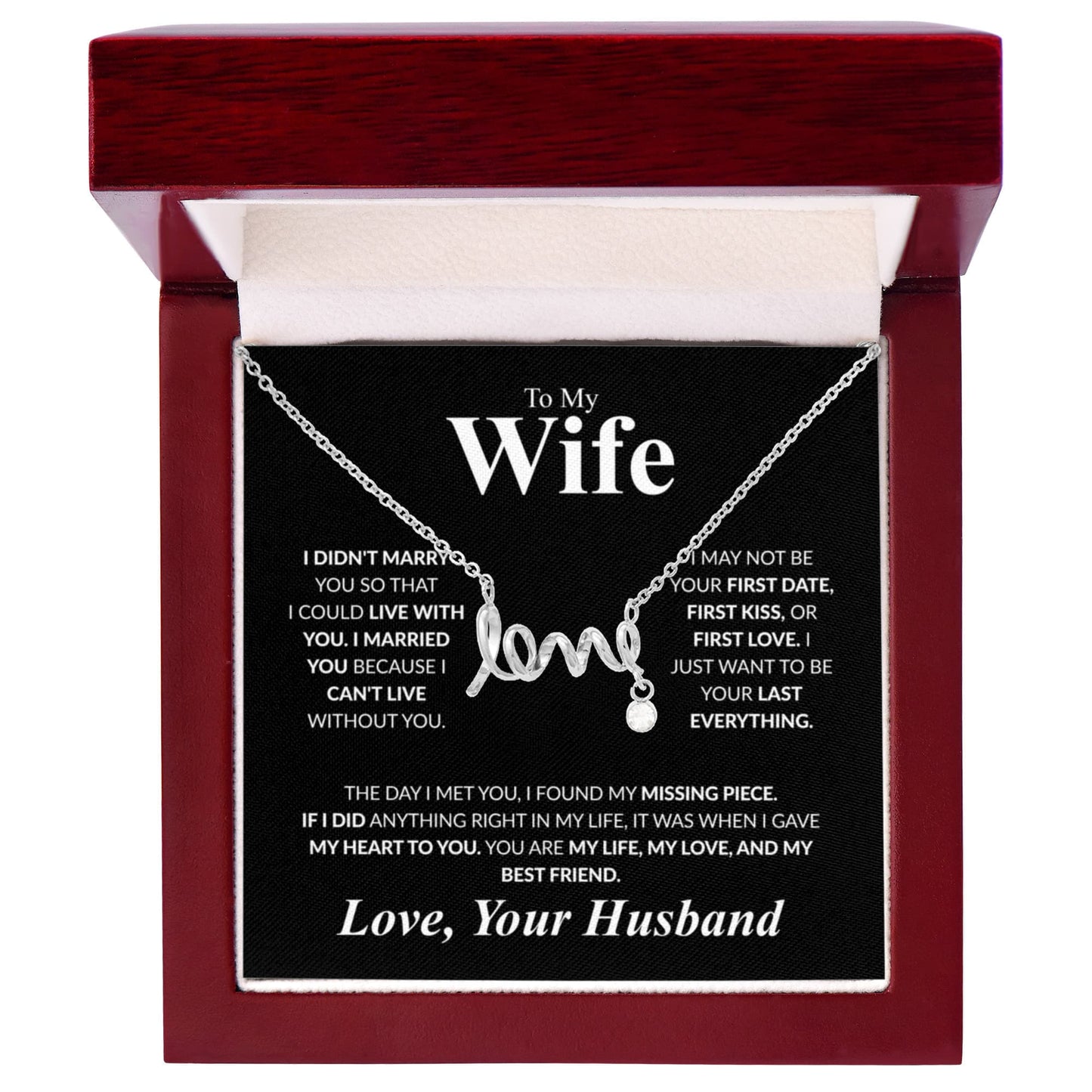 Scripted Love Necklace