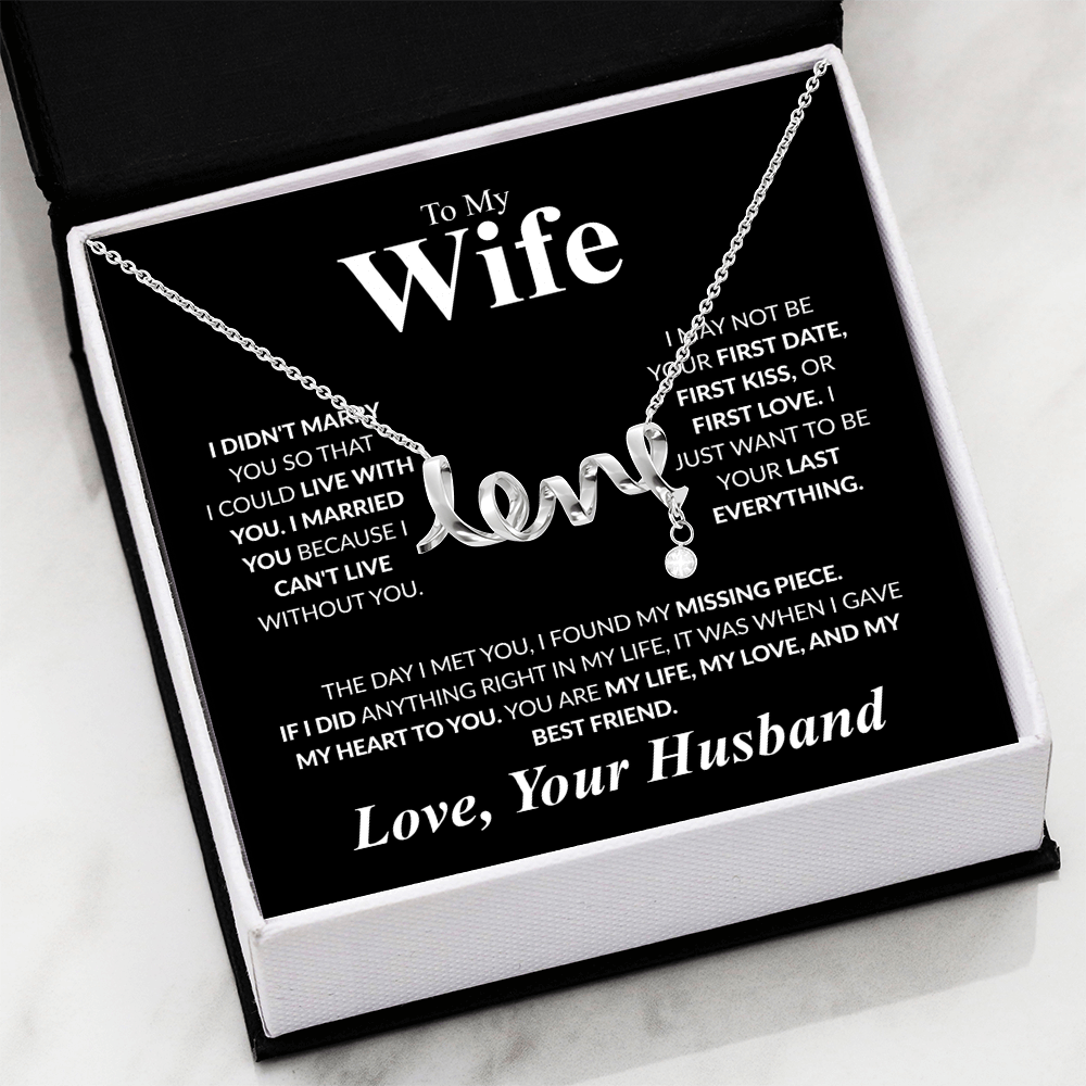 Scripted Love Necklace