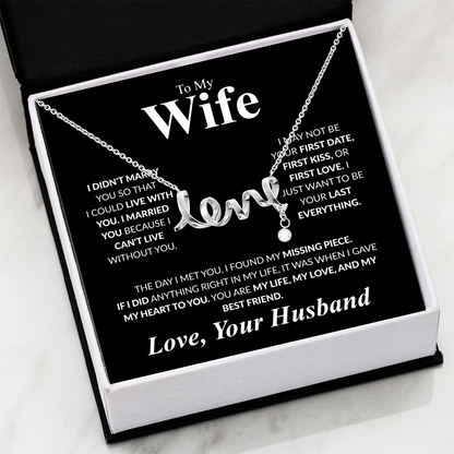 Scripted Love Necklace