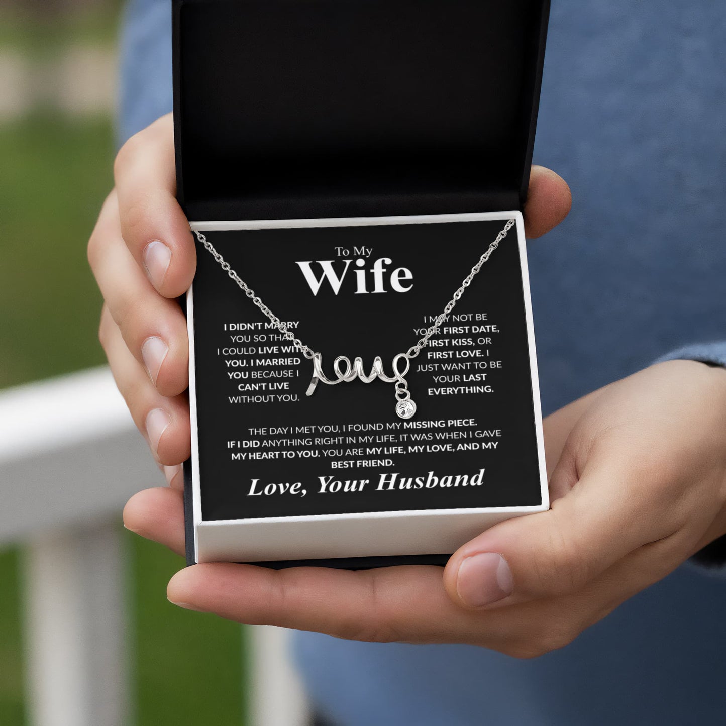 Scripted Love Necklace