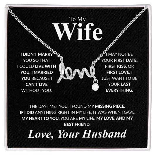 Scripted Love Necklace