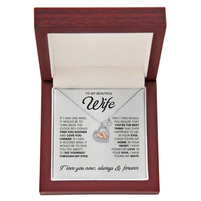Baby Feet Heart Necklace